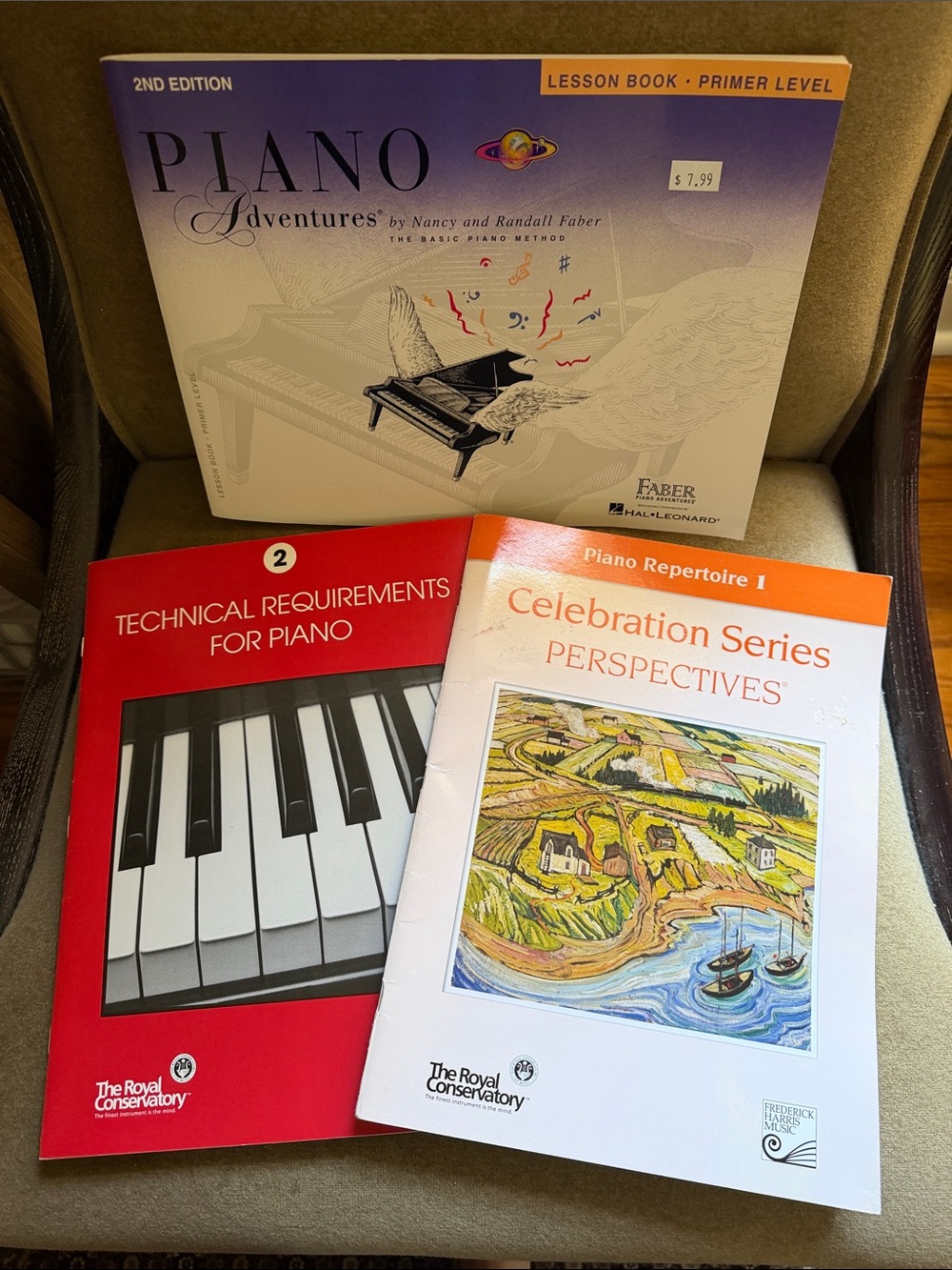 Beginner piano lessons books - bundle of three